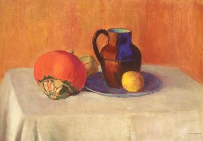 Ainda vida com um jarro, c.1901-03 de Odilon Redon